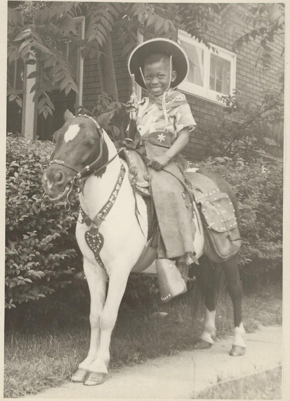 Leonard on pony 1953